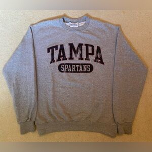 University of Tampa Spartans Vintage Distressed Champion Crewneck Sweatshirt